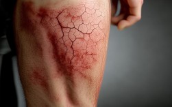 大腿皮肤干裂，大腿皮肤干裂红色纹路