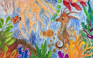 儿童绘画海底世界图片中，藏着怎样的童真想象与创意密码？