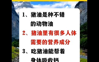 孕期吃猪油真的对胎儿发育有益还是存在健康隐患？