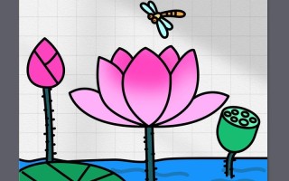 儿童简笔画荷花怎么画？步骤与技巧详解，零基础也能轻松学会吗？