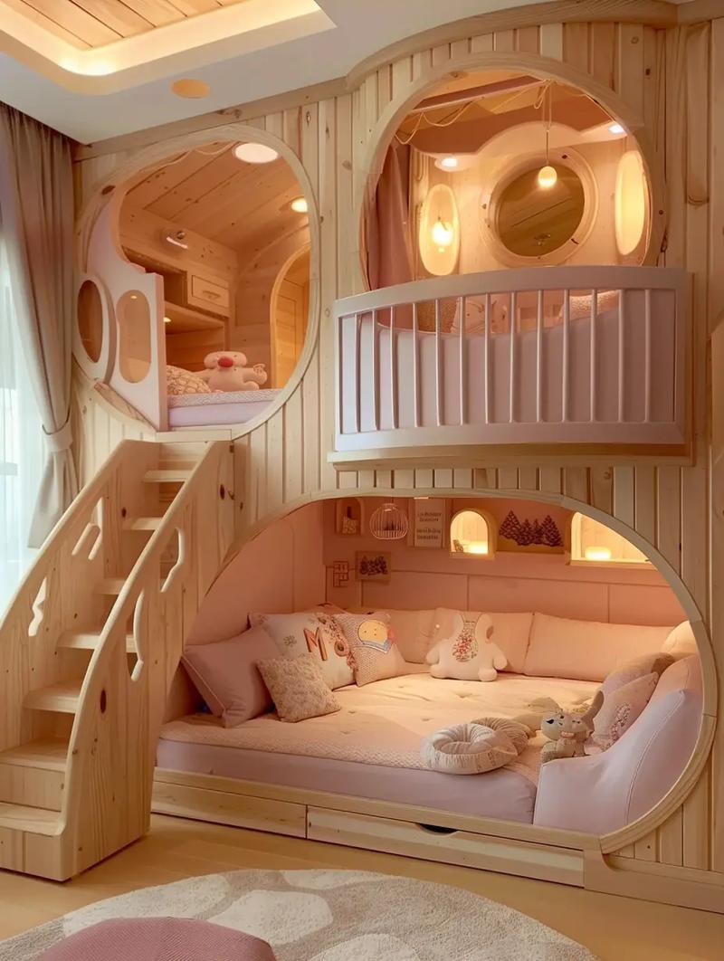 上下铺儿童房全景效果图，这样装孩子喜欢吗？-第2张图片-中州医学会