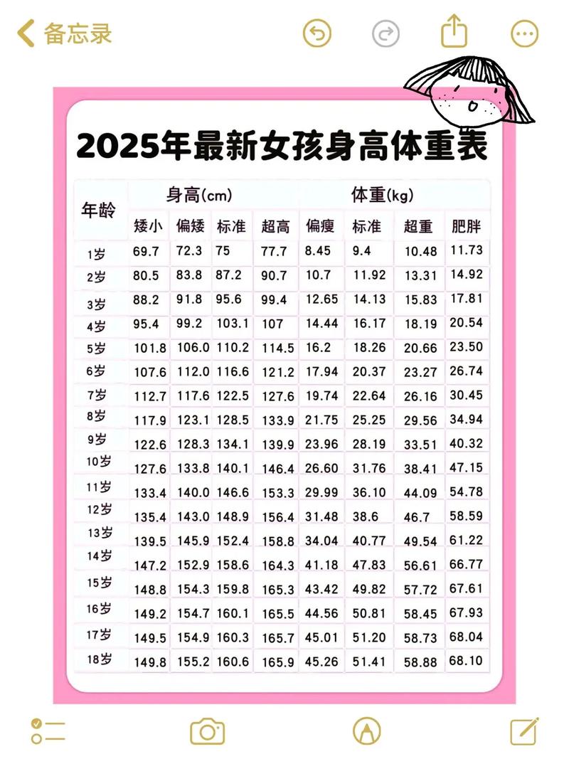 2025儿童身高体重标准表有何新变化？-第1张图片-中州医学会