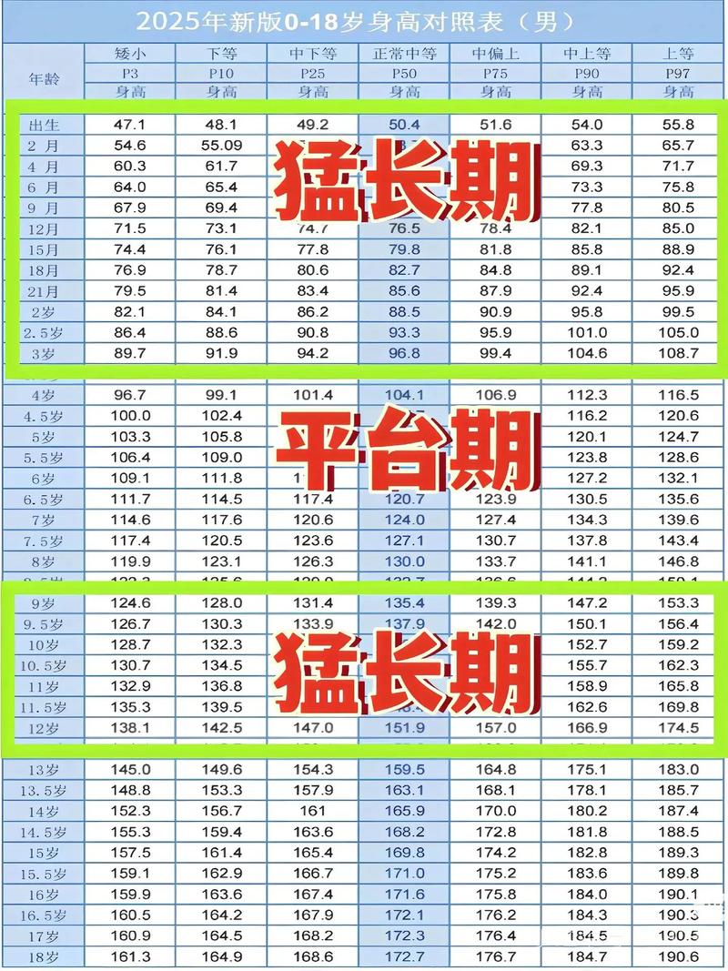 2025儿童身高体重标准表有何新变化？-第2张图片-中州医学会