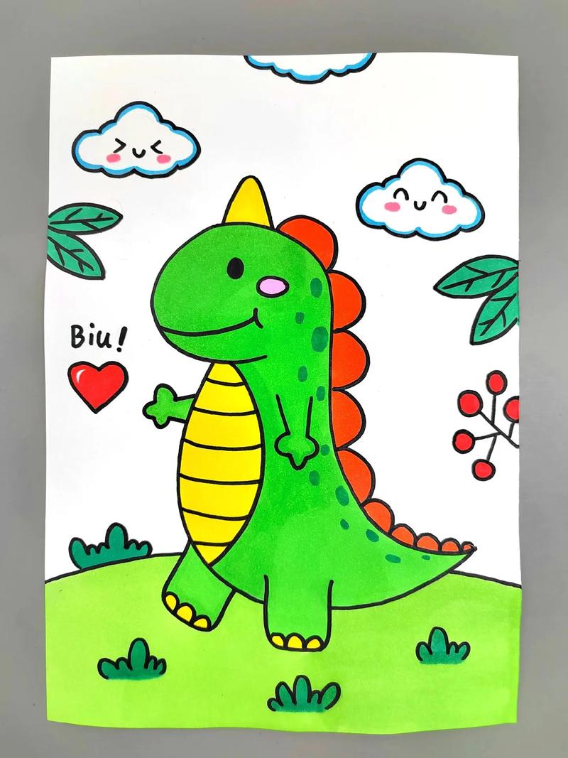 儿童恐龙绘画图片大全，如何选择适合不同年龄段的恐龙绘画教程？-第1张图片-郑州医学网