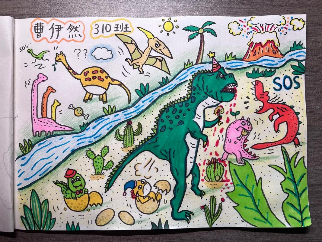 儿童恐龙绘画图片大全，如何选择适合不同年龄段的恐龙绘画教程？-第3张图片-郑州医学网