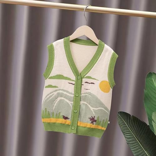 儿童拼色背心编织图案，如何巧妙搭配色彩与针法打造童趣设计？-第1张图片-郑州医学网