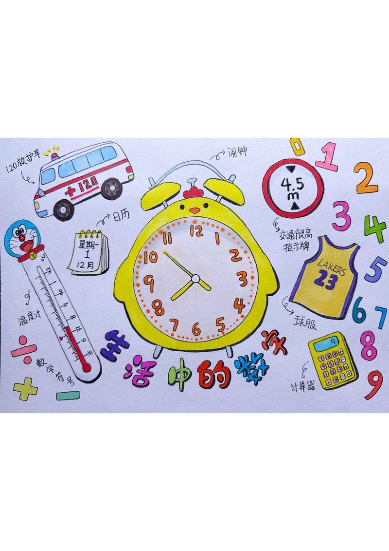 数字与生活儿童画图片-第3张图片-郑州医学网